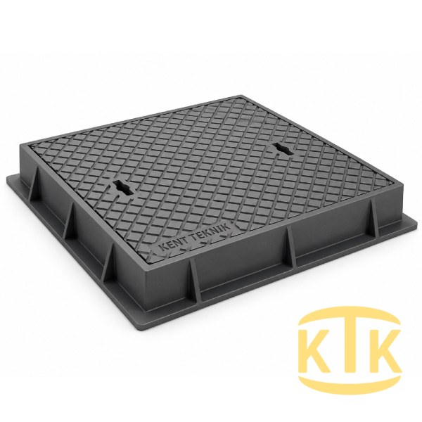 DKT-600-C8 Döküm Yuvarlak Rögar Kapağı Takımı Ø600 mm | C250