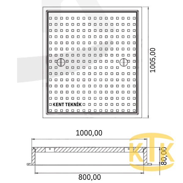 Döküm Yuvarlak Rögar Kapağı Takımı Ø600 mm (DKT.600-B7)