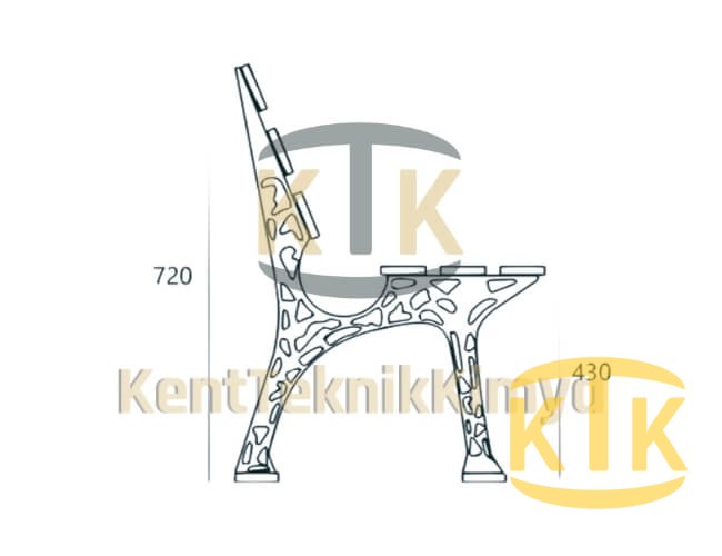 Kompozit Bank Ayağı 750x500 mm (FK.750-BA)