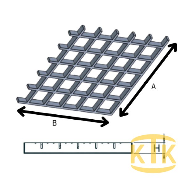 CTP Kanal Izgarası Kapaklı 38x38x30 mm (CTP.KAPAKLI)