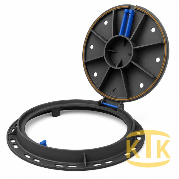 DKT-600-D3 Döküm Yuvarlak Rögar Kapağı Takımı Ø600 mm | D400