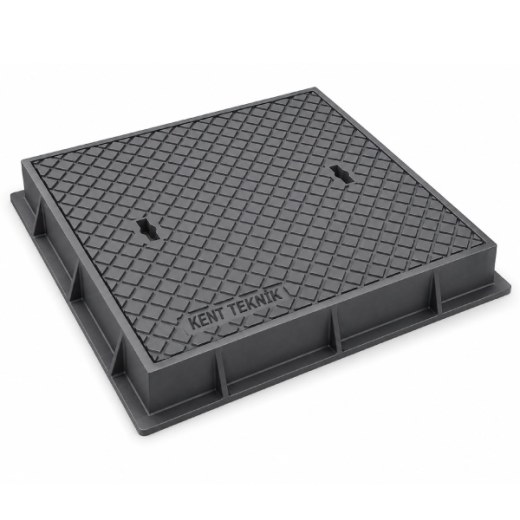 DKT-600-D9 Döküm Yuvarlak Rögar Kapağı Takımı Ø600 mm | D400 ürün görseli