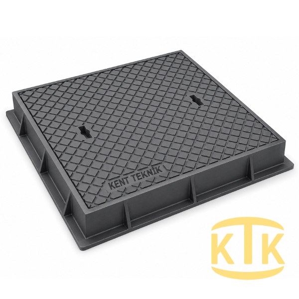 DKT-600-D9 Döküm Yuvarlak Rögar Kapağı Takımı Ø600 mm | D400