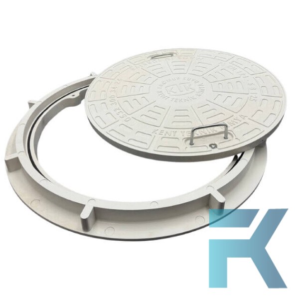 FK-600-EKO-5B-B125 Kompozit Yuvarlak Rögar Kapağı Takımı Eko Seri Ø600 mm | B125