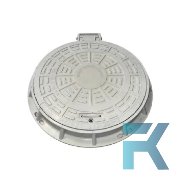 FK-600-MYC-C250 Kompozit Yuvarlak Rögar Kapağı Takımı Menteşeli Ø600 mm | C250
