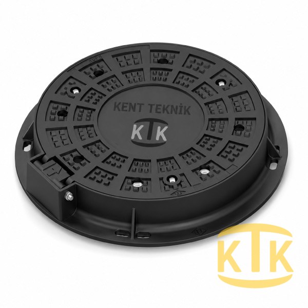 DKT-600-D Döküm Yuvarlak Rögar Kapağı Takımı Ø600 mm | D400