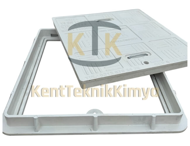 Kompozit Kare Rögar Kapağı Takımı 600x600 mm - Fibre Kompozit