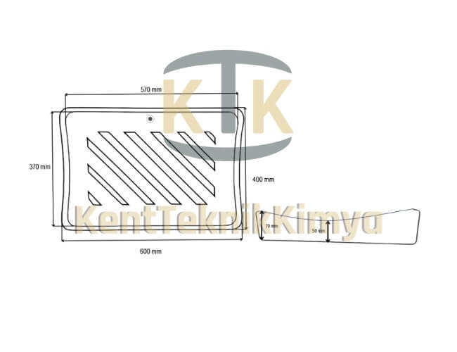 Kompozit Yağmur Suyu Izgara Takımı Oluklu 400x600 mma - Fibre Kompozit