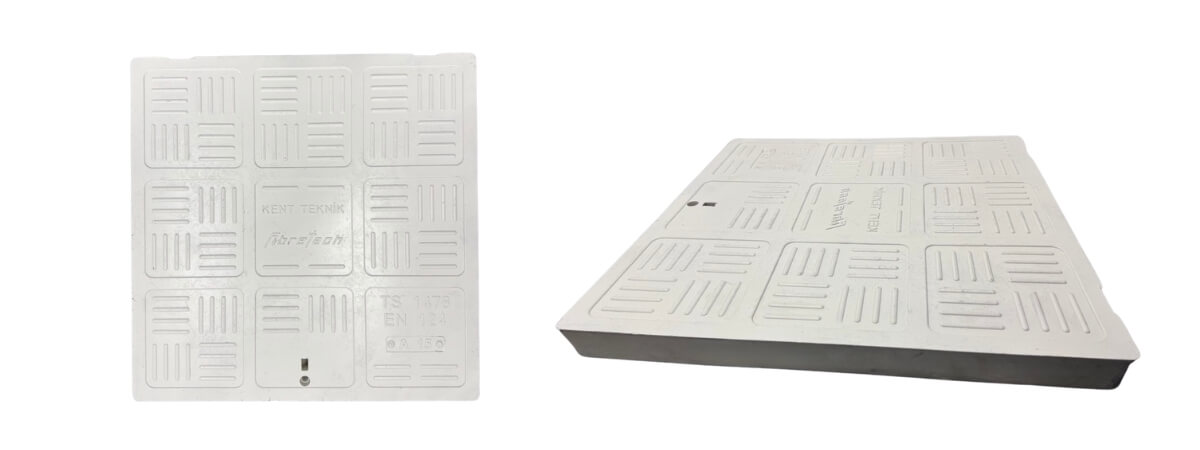 FK-560-D-D400 Kompozit Kare/Dikdörtgen Rögar Kapağı Takımı 560x560 mm | D400 ürün görseli