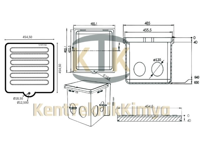 Kompozit Ek Odası Takımı 485x485x650 mm - Fibre Kompozit