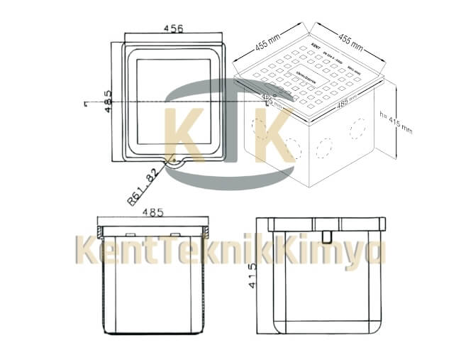 Kompozit Ek Odası Takımı 485x485x415 mm - Fibre Kompozit