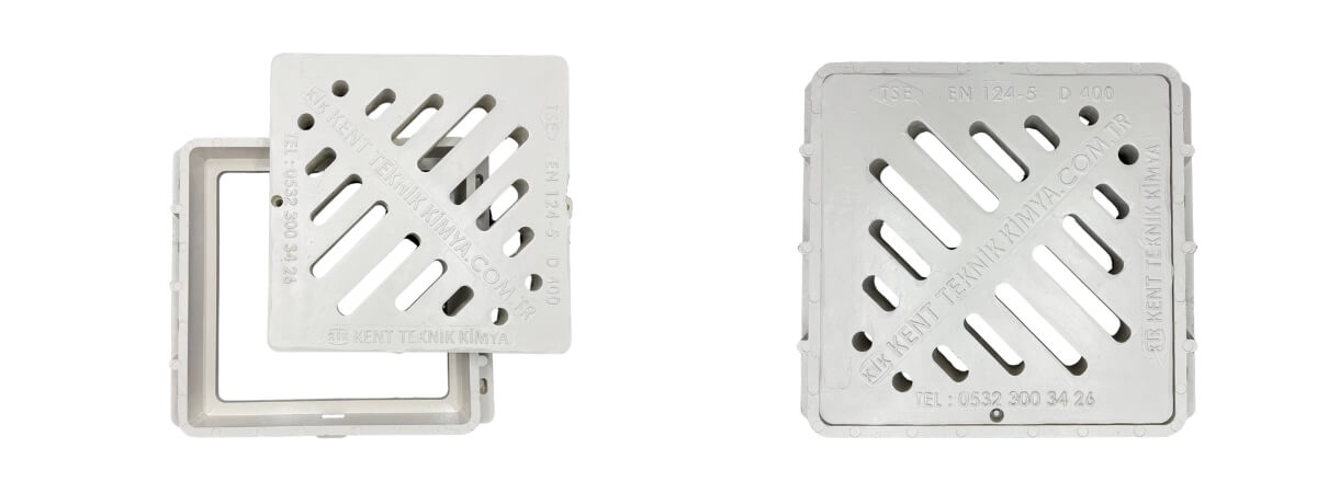 KIT-5050-D-D400 Kompozit Yağmur Suyu Izgara Takımı 500x500 mm | D400 ürün görseli