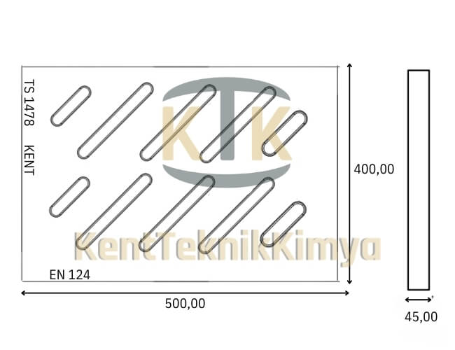Kompozit Yağmur Suyu Izgara Takımı 400x500 mm - Fibre Kompozit