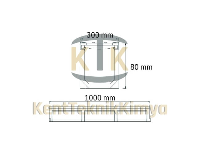Kompozit Drenaj Kanalı 300x1000x80 mm - Fibre Kompozit