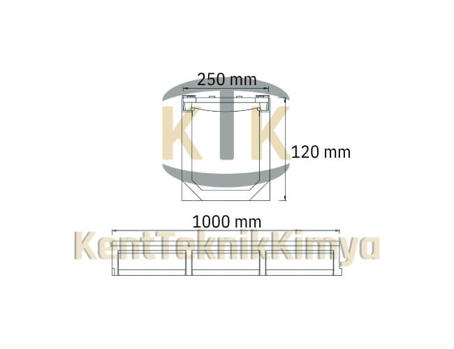 Kompozit Drenaj Kanalı 250x1000x120 mm - Fibre Kompozit