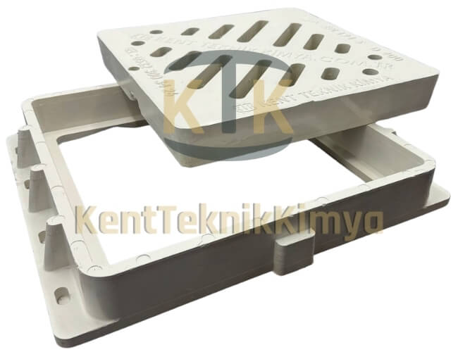 Kompozit Yağmur Suyu Izgara Takımı 600x600 mm - Fibre Kompozit