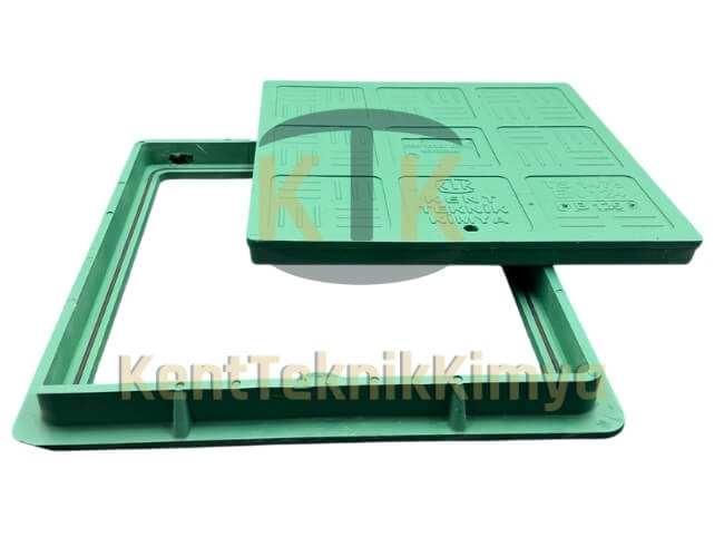 Kompozit Kare Rögar Kapağı Takımı 500x500 mm - Fibre Kompozit