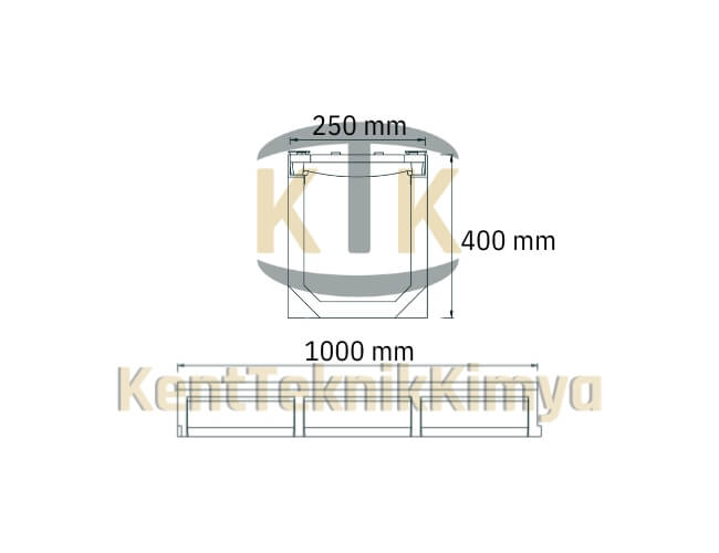 Kompozit Drenaj Kanalı 250x1000x400 mm - Fibre Kompozit