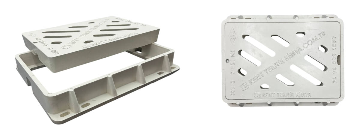 KIT-4060-D-D400 Kompozit Yağmur Suyu Izgara Takımı 400x600 mm | D400 ürün görseli