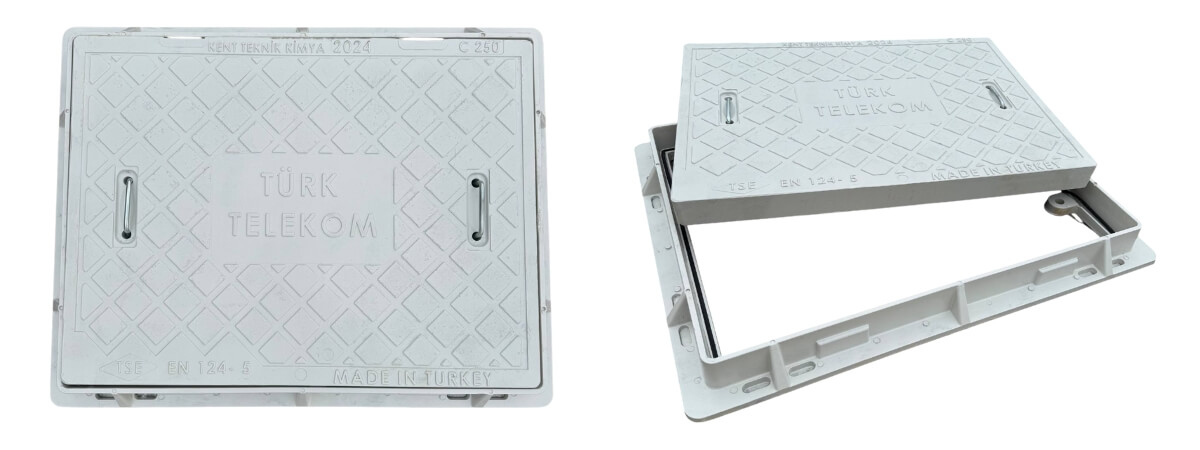 FK-6080-D-D400 Kompozit Kare/Dikdörtgen Rögar Kapağı Takımı 600x800 mm | D400 ürün görseli