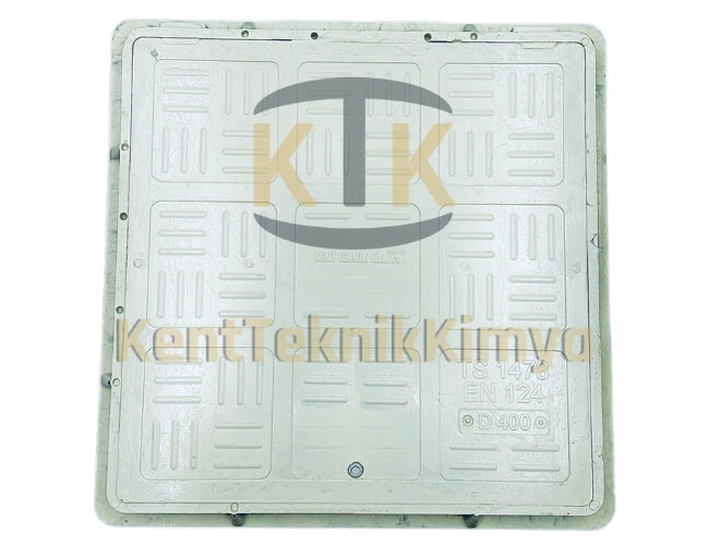 Kompozit Kare Rögar Kapağı Takımı 400x400 mm - Fibre Kompozit