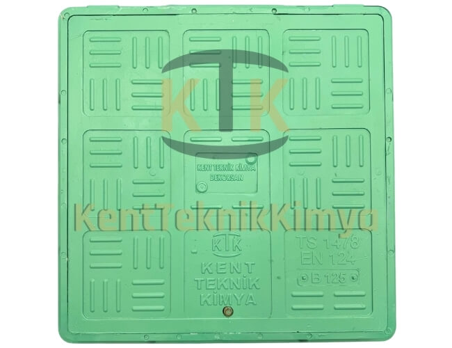 Kompozit Kare Rögar Kapağı Takımı 500x500 mm - Fibre Kompozit